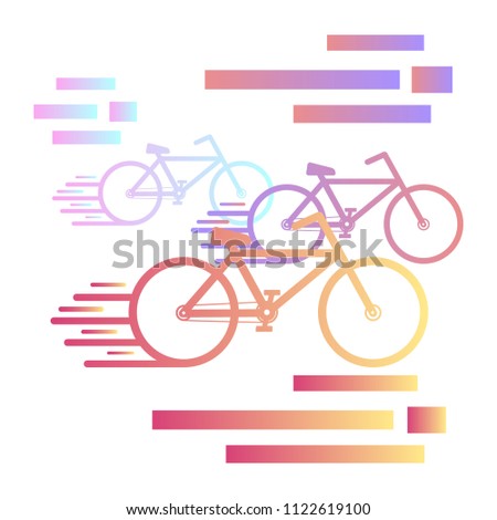 Bicycle race. Cycling race stylized background. 