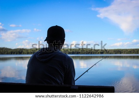 Fishing at McLeod Lake, Alberta, 2018