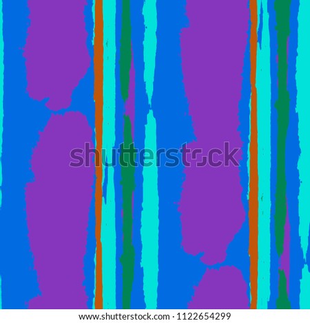 Seamless Grunge Stripes. Painted Lines. Texture with Vertical Dry Brush Strokes. Scribbled Grunge Rapport for Linen, Fabric, Wallpaper. Trendy Vector Background
