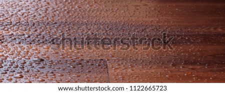 Wood background with water drops