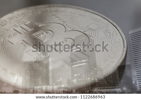 Golden bitcoin digital currency