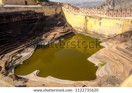 The Famous Nahargarh Baoli: A Baoli is one of the oldest ways of storing rain water for regular use. This picture was taken in the famous Nahargarh Fort in Jaipur. 
