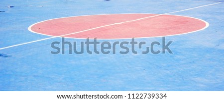 Empty outdoor futsal court                             