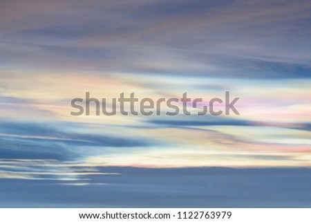 Mother of Pearl (Nacreous) Clouds Royalty-Free Stock Photo #1122763979