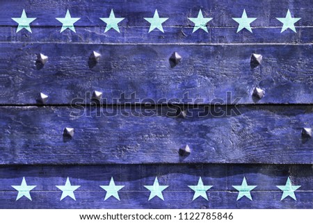 USA stars on wood background