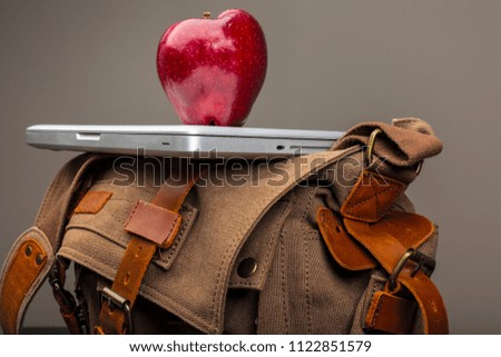 Back to School Background with Apple