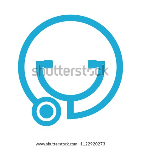 stethoscope logo. medical icon. health symbol. vector eps 08. Royalty-Free Stock Photo #1122920273