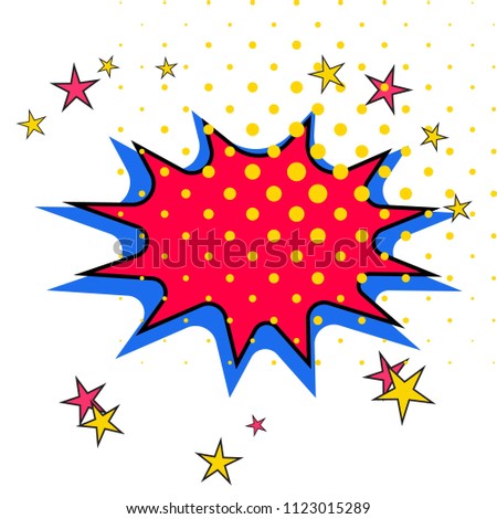 Background pop art with stars. Vector illustration

