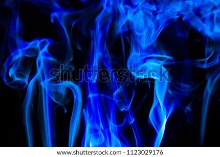 Abstract, deep blue, Azure Sky Blue  light smoke like colorful gradient background with flash light flare for your design.
