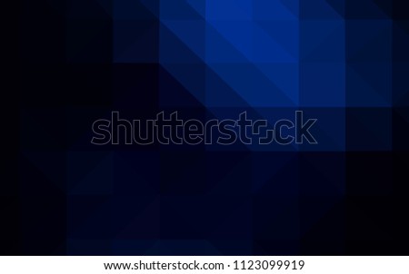 Dark BLUE vector triangle mosaic texture. Polygonal abstract illustration with gradient. New template for your brand book.
