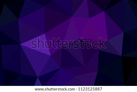 Dark Purple vector shining triangular layout. Triangular geometric sample with gradient.  Pattern for a brand book's backdrop.