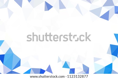Light BLUE vector polygonal background. Creative geometric illustration in Origami style with gradient. Brand new design for your business.