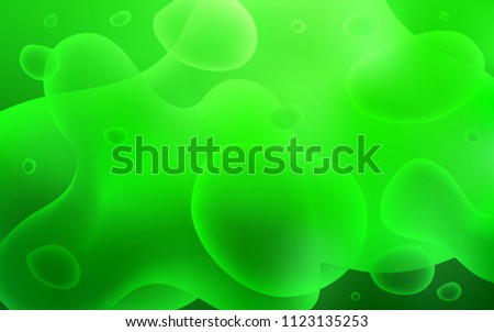 Light Green vector pattern with liquid shapes. Creative illustration in halftone memphis style with gradient. Textured wave pattern for backgrounds.