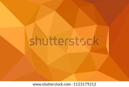 Light Orange vector low poly layout. A sample with polygonal shapes. Completely new template for your banner.