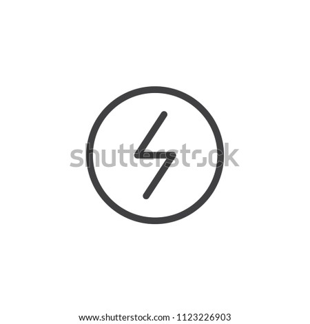 Electricity line icon or logo vector design