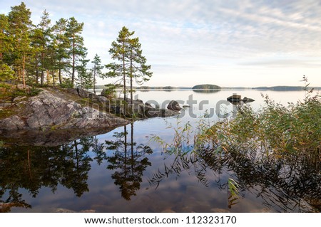 Coastal landscape, Saimaa lake, Karelia, Finland
