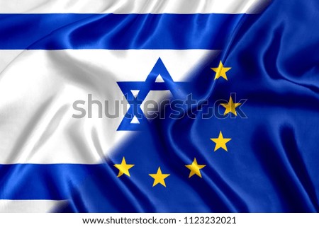 Flag of Israel EU silk