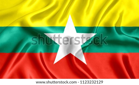 Flag of Myanmar Silk