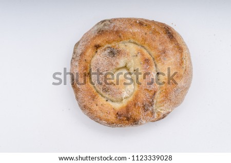 Bread photography, white background, food photography stock