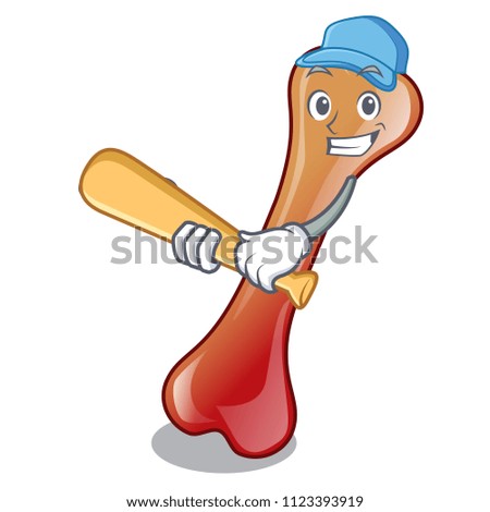 Playing baseball bone jelly candy character cartoon