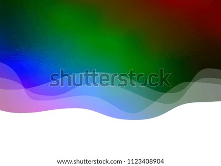 Dark Multicolor, Rainbow vector pattern with bent ribbons. Creative illustration in halftone marble style with gradient. Brand new design for your ads, poster, banner.