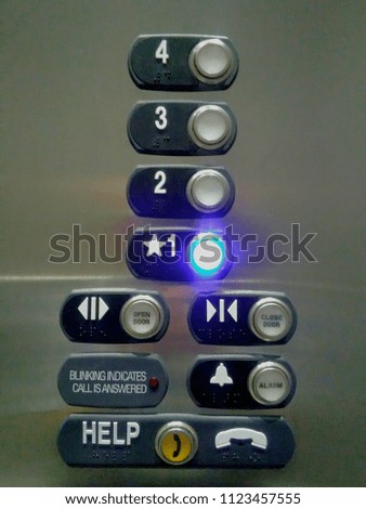 elevator control panel lights and buttons elevator