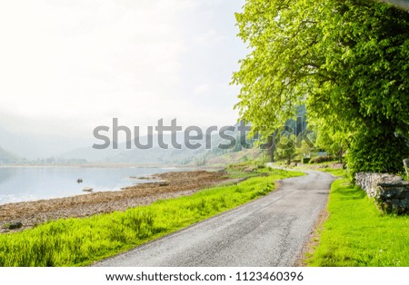 road on the seashore between the rocks