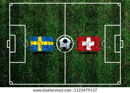 Football Cup competition between the national Sweden and national Switzerland.