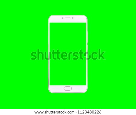 concept frame of smartphone isolated on white background