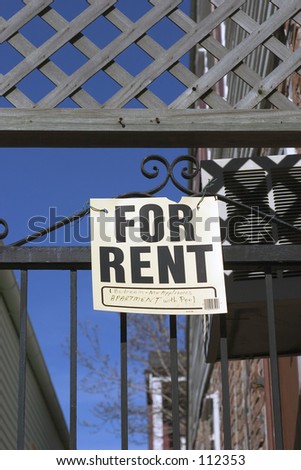A for rent sign