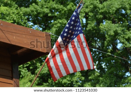 American Flag hanging