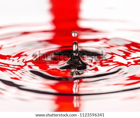 England Water dripping or water ripples in a pond. waves of rippling  flag of country