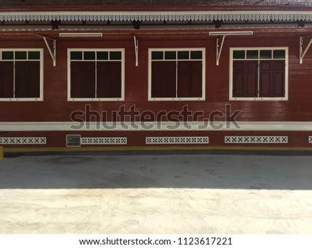 Wall and window of Thai house