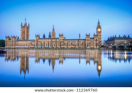 Hdr image of Houses of parliament england