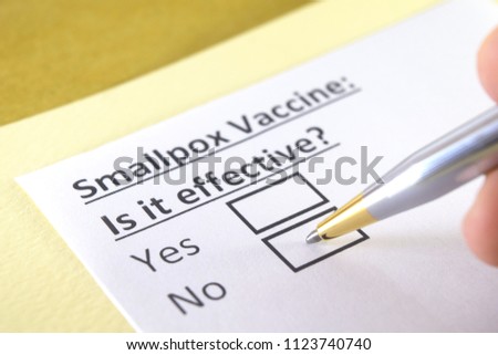 Smallpox vaccine: is it effective? yes or no