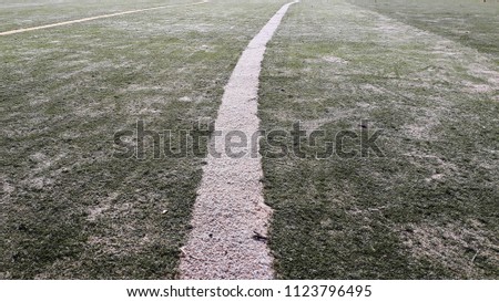 Lines on a green background soccer field