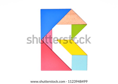 Jigsaw puzzle, English letter b