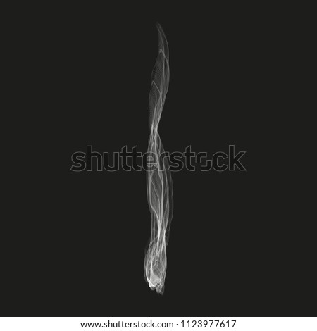 Gray smoke isolated on black background. Vector image. eps 10.
