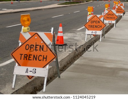 Open Trench Sign