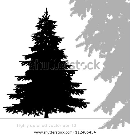 Christmas tree vector with highly details.