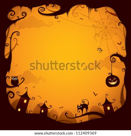 Halloween border for design Royalty-Free Stock Photo #112409369