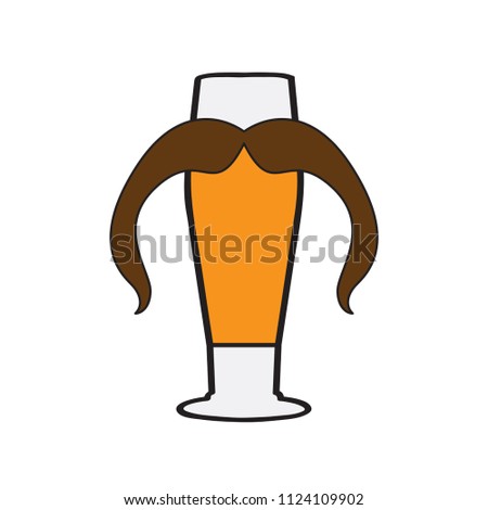 Hipster beer icon