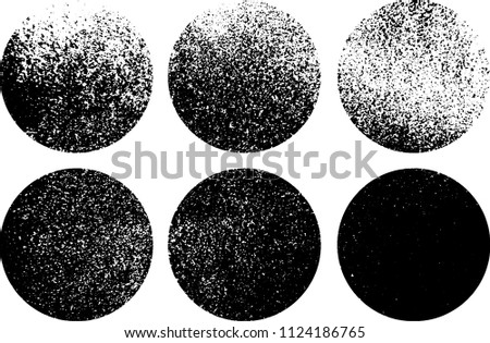 Set of grunge textures in black and white