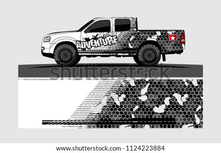 truck wrap design vector. abstract background for vehicle vinyl branding