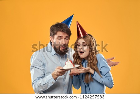  birthday celebration young couple                              