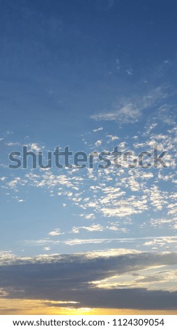 clouds photo at sunset