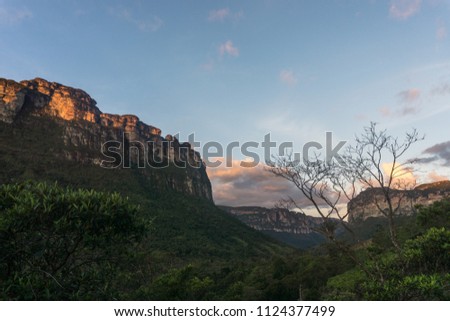 Sunset over Vale do Pati (Paty Valley), Chapada Diamantina National Park, Bahia, Brazil
