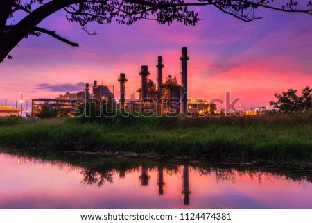 power plant  gas turbine electric  in amata nakorn industrial  estate chonburi province Thailand