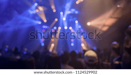 Celebrate, Christmas , New Year Party Concept for Background. Light Show Bokeh in Concert Club Night in Holiday. 