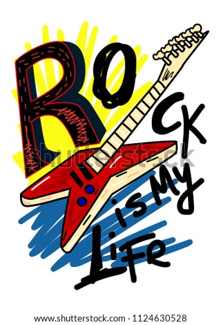 rock is my life,t-shirt design